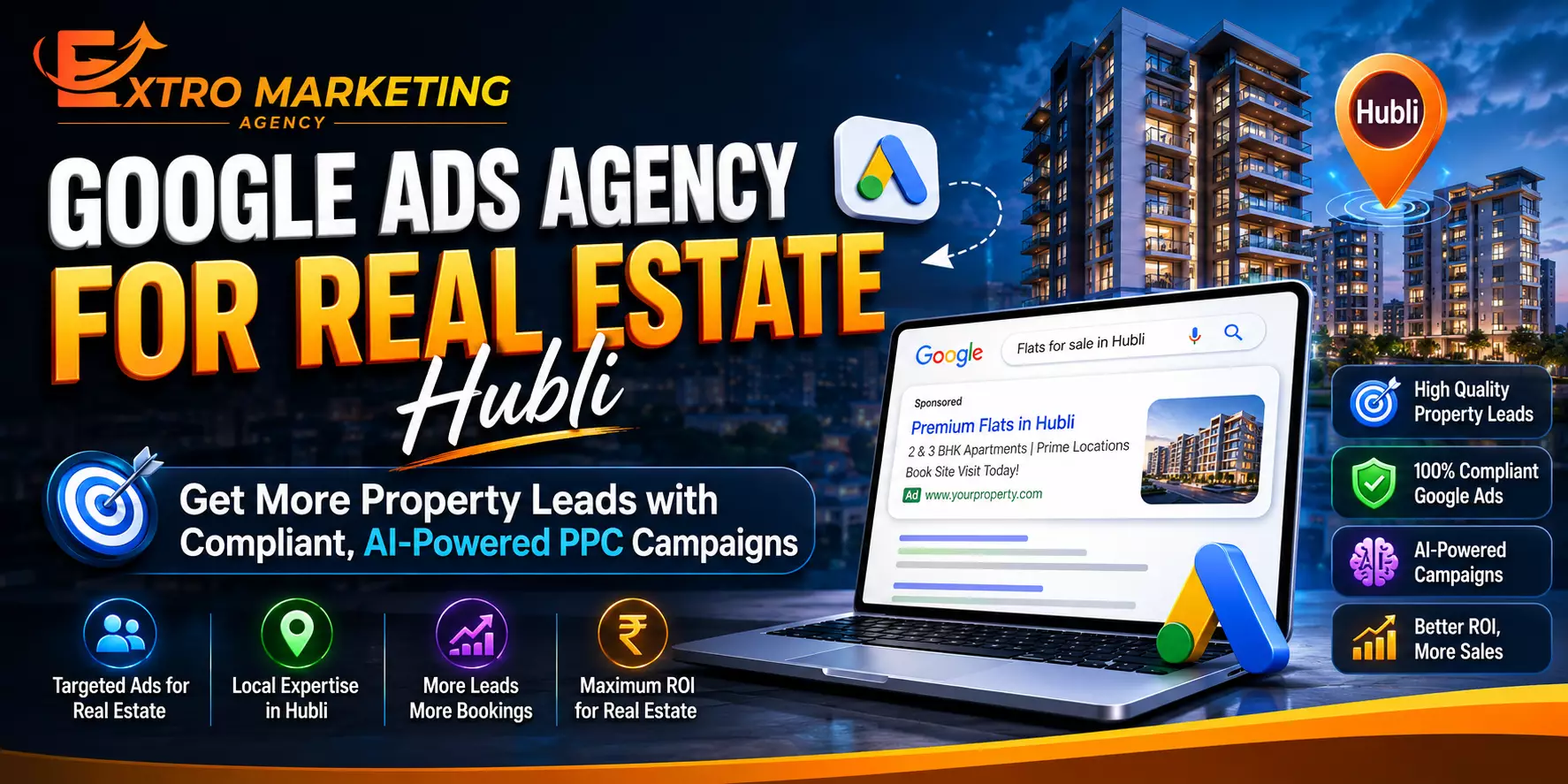 google ads agency for real estate hubli
